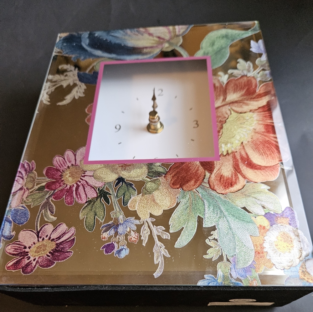Mackenzie Childs Flower Market Reflections Carriage Clock - Picture 2 of 8